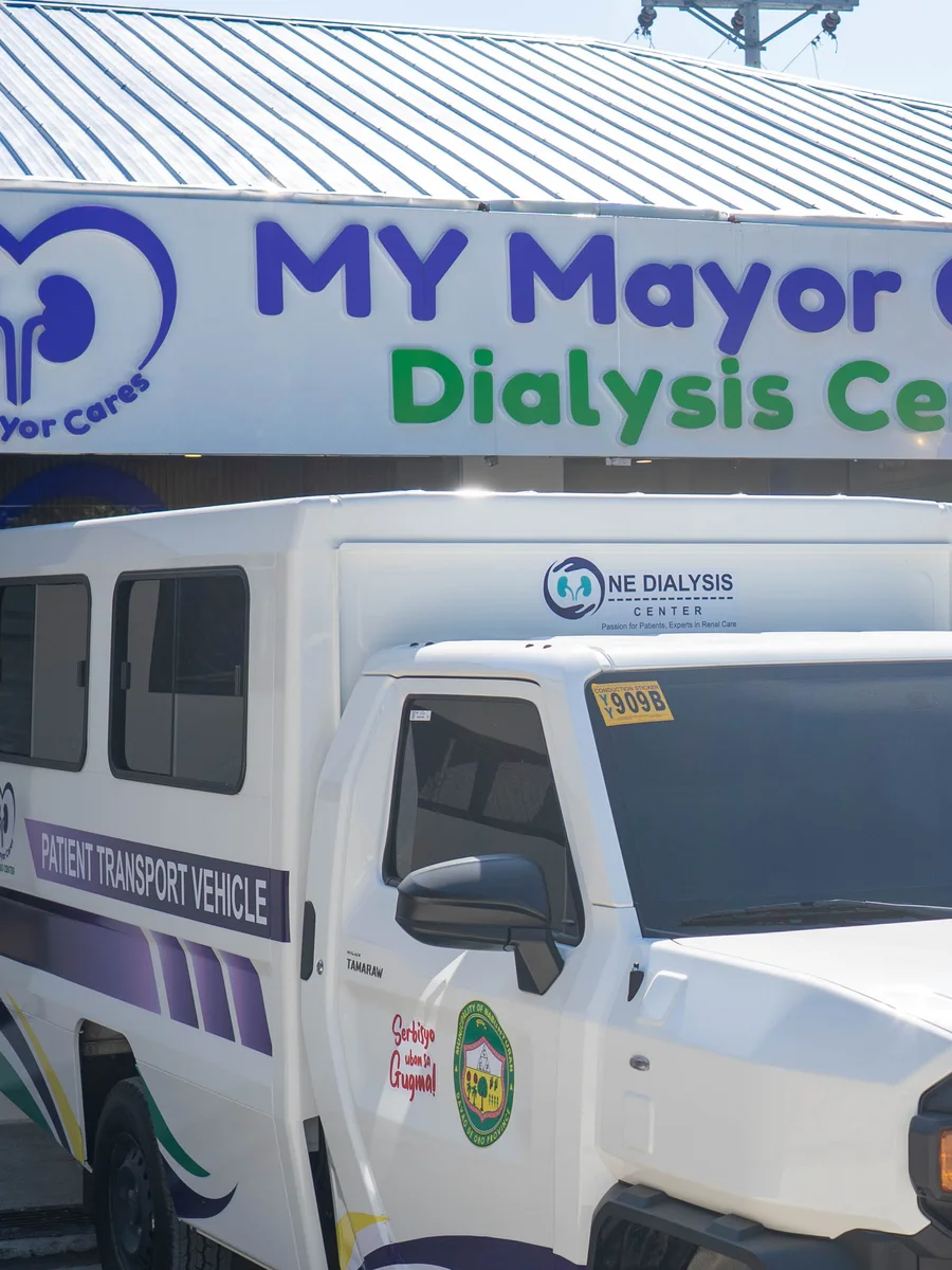 The One Dialysis patient transport vehicle at MY Mayor Cares Dialysis Center