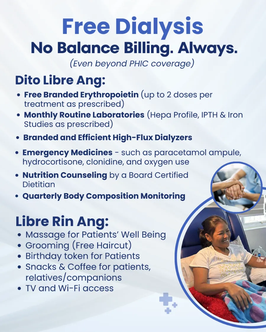 Free Dialysis - No Balance Billing. Always. Bilingual TresMedica flyer.
