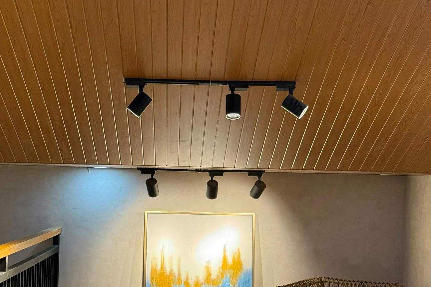Interior detail with framed artwork at the TresMedica head office